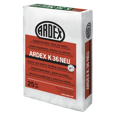 Ardex K36 NEW leveling compound 25kg bag inside and outside