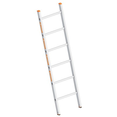 Layher TOPIC 1054 Sprossenanlegeleiter 6 Sprossen Länge 1.75m - 1054.006