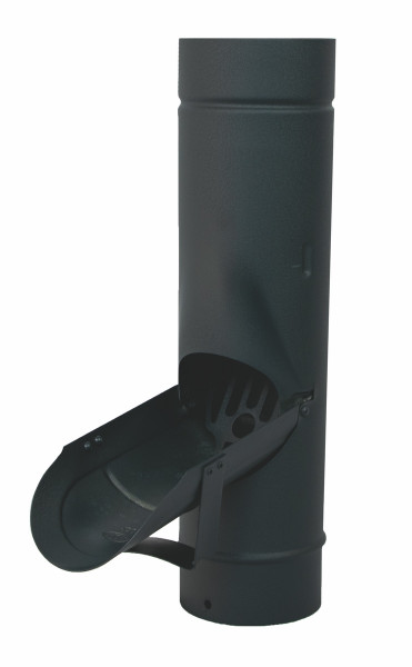 Haushaut Aluminium Regenrohrklappe DN 100 mit Sieb Anthrazit Pearls