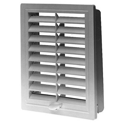 Upmann ventilation grille plastic 15x15 adjustable with mounting bracket white