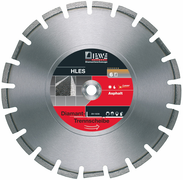 Diamentowa tarcza tnąca Diewe HLES Ø 450 mm, średnica otworu 25,4 mm