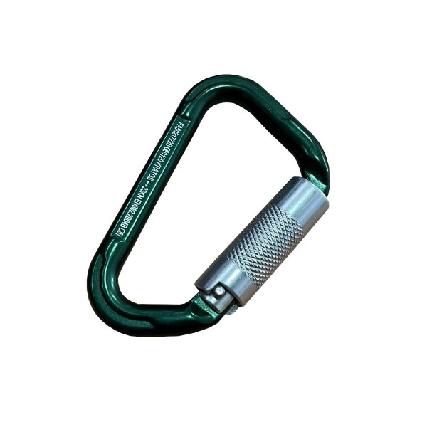 SECURANTA Kratos Alukarabiner grün DForm Twistlock ÖW 20mm Keylock