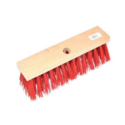 Nespoli Straßenbesen Elaston 30cm Flachholz m. Stielloch 6/14 Reihen