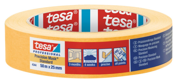 tesa® Professional precyzyjna taśma maskująca standardowa 50 m x 25 mm pomarańczowa - 04344
