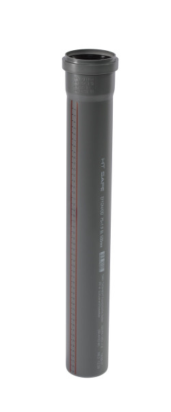 HTsafeEM Rohr mit Muffe DN/OD 75 0.5m