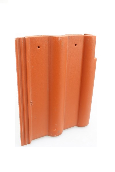 Braas Granat 11V Kupferrot Ortgangziegel links