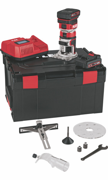 FLEX Akku Kanten- und Oberfräse 18 V CER 18.0-EC/2.5 Set
