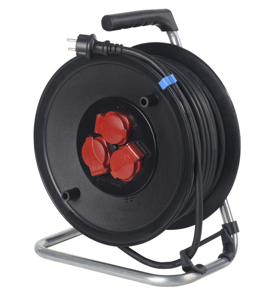 Schwabe Kunststoff Kabeltrommel Ø285mm 230V/16A max. 3500W - H05RR-F 3G1.5 50m