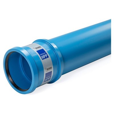 Rehau-AWADUKT HPP SN16 blue KGEM-Rohr DN400 Länge 1m m. Doppelsteckmuffe