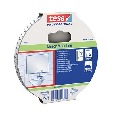 Taśma do montażu lusterek tesafix zweryfikowana 5mx19mm - 4952