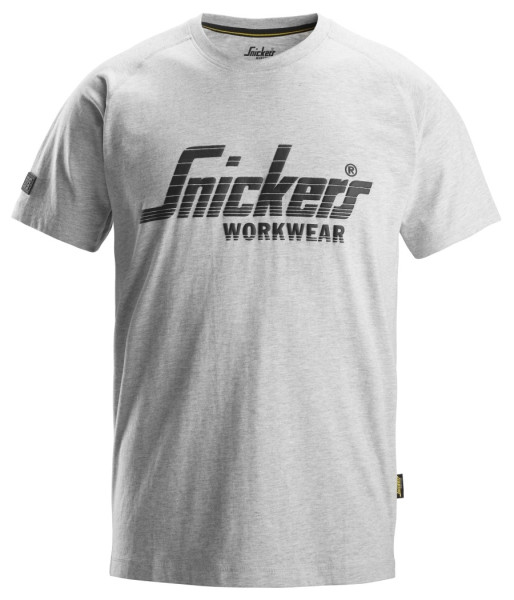 Snickers Logo T-Shirt 2590 grau Größe 2XL