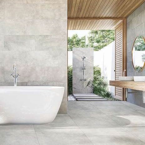 FSTZ floor tile City 60x60x0.95cm Bianco concrete look R10